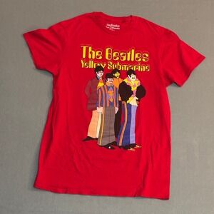 The Beatles Yellow Submarine Red Graphic T-Shirt Mens M 60's Peter Max Hippie